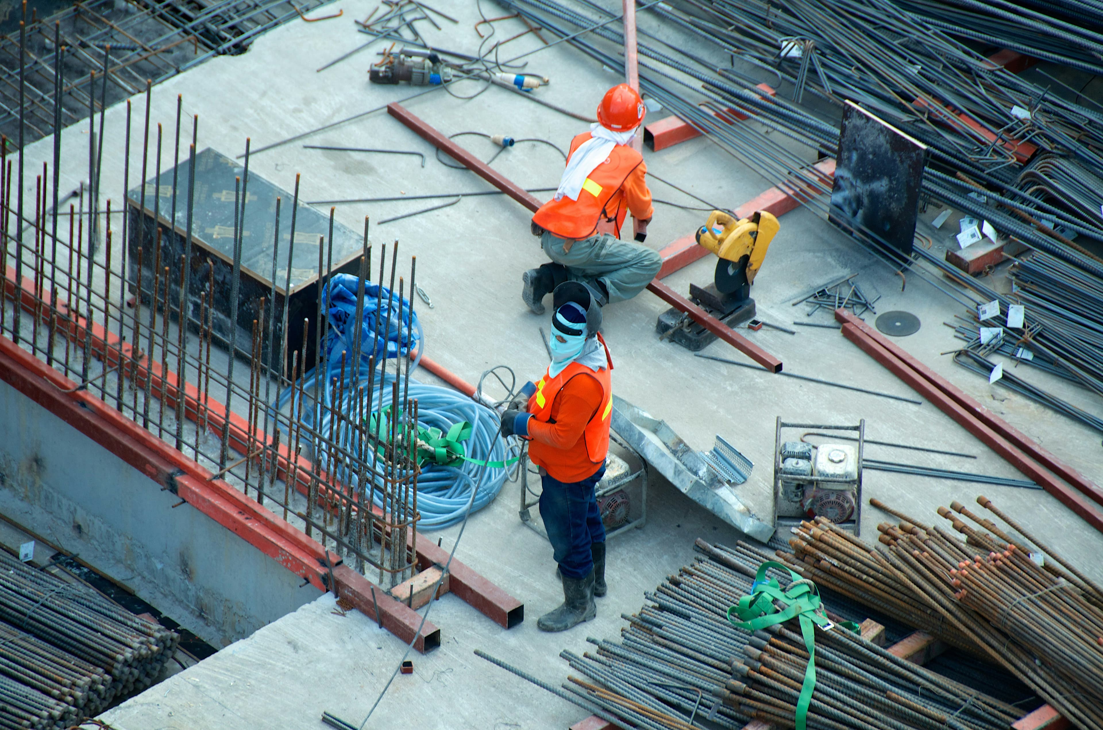 Construction crew on a job site